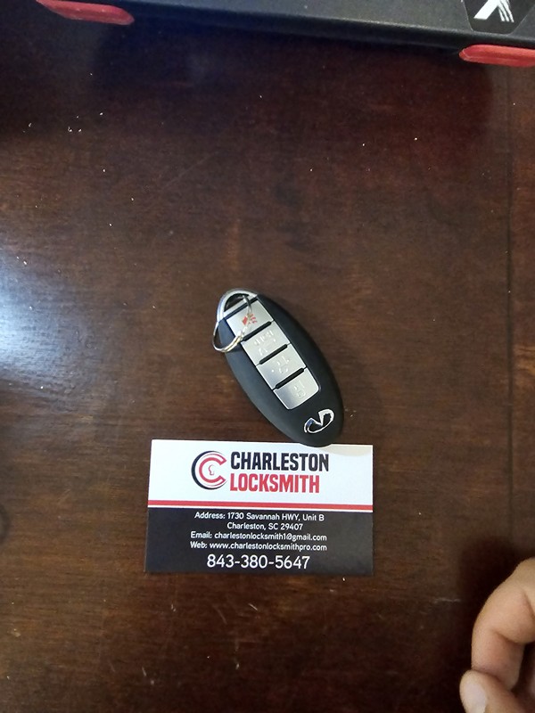 lost Infiniti key in charleston sc area